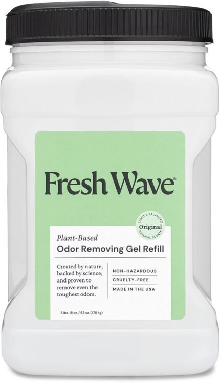 Fresh Wave Original Scent Odor Removing Gel Refill, 63 oz. | Safer Odor Absorbers for Home, Cooking, Trash, & Pets Areas | Natural Plant-Based Odor Eliminator